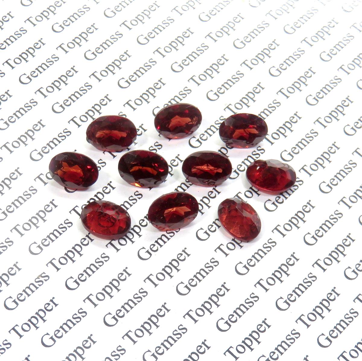 Red Garnet 8x10 mm Oval Faceted